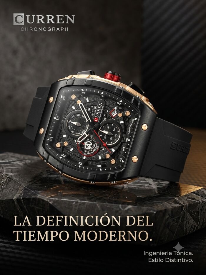 Curren Chronograph Black & Gold